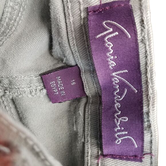 Gloria Vanderbilt Womens Size 11 Gray Solid Straight Leg Jeans - Picture 2 of 9